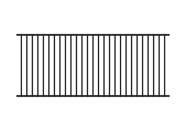 900 x 2400 - Aluminium Flat Top Pool Fence Panel