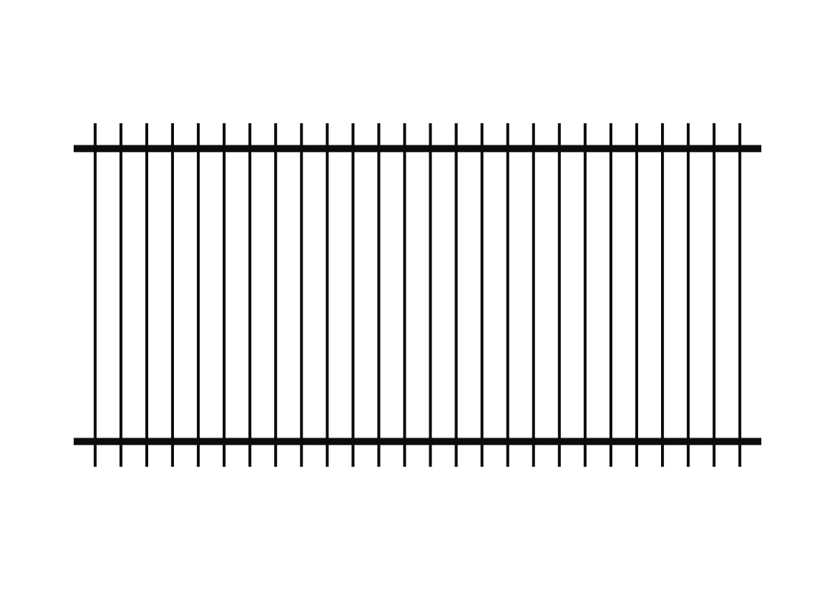 1200 x 2400 - Aluminium Blade Pool Fence Panel (50 x 10)