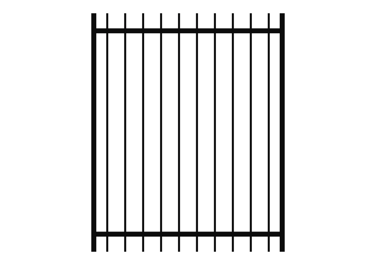 1200 x 970 - Aluminium Blade Pool Gate (50 x 10)