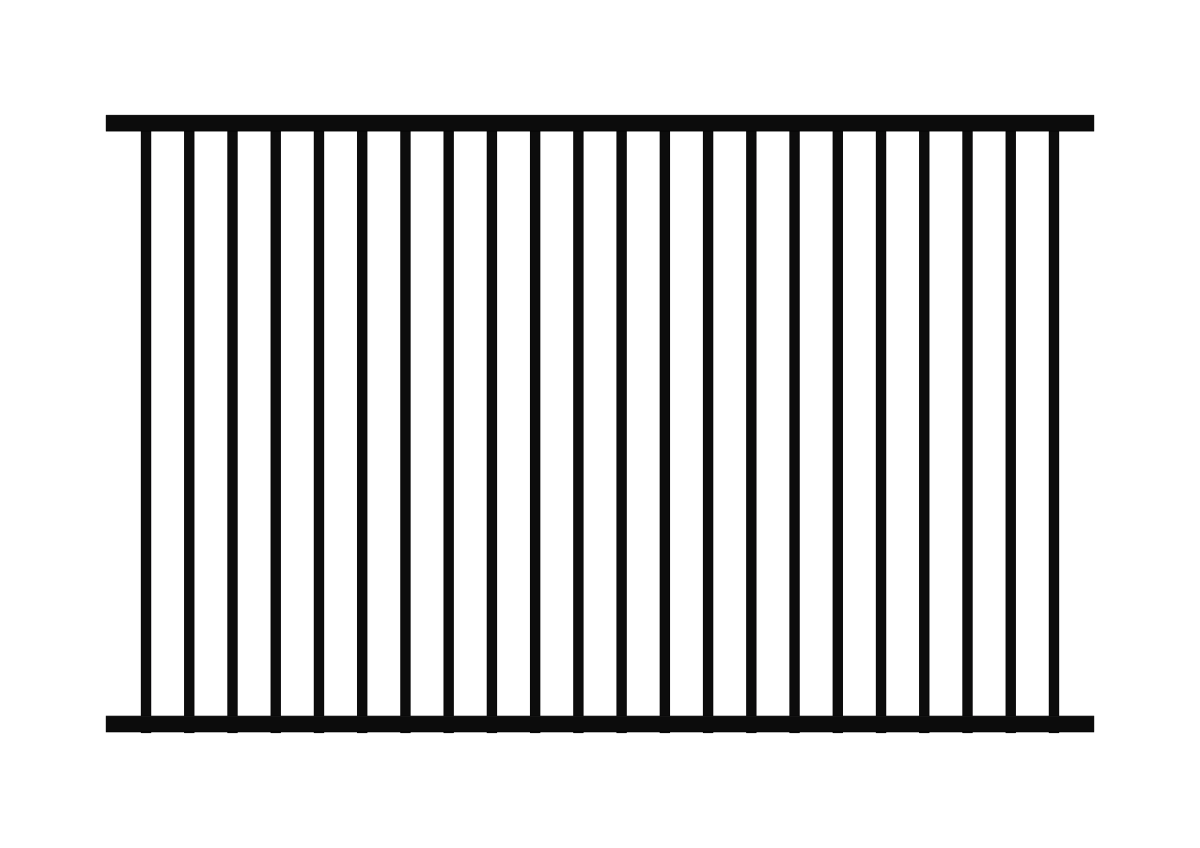1500 x 2400 DETE - Flat Top Security Fence Panel