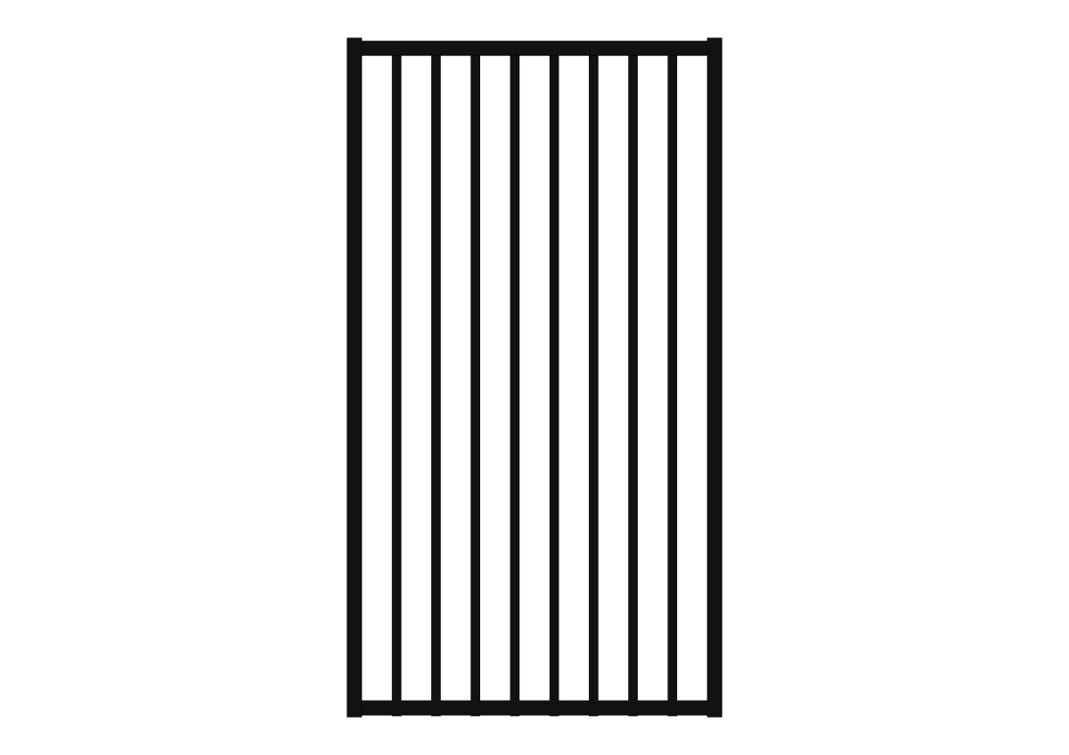 1800 x 1000 - DETE Flat Top Security Gate
