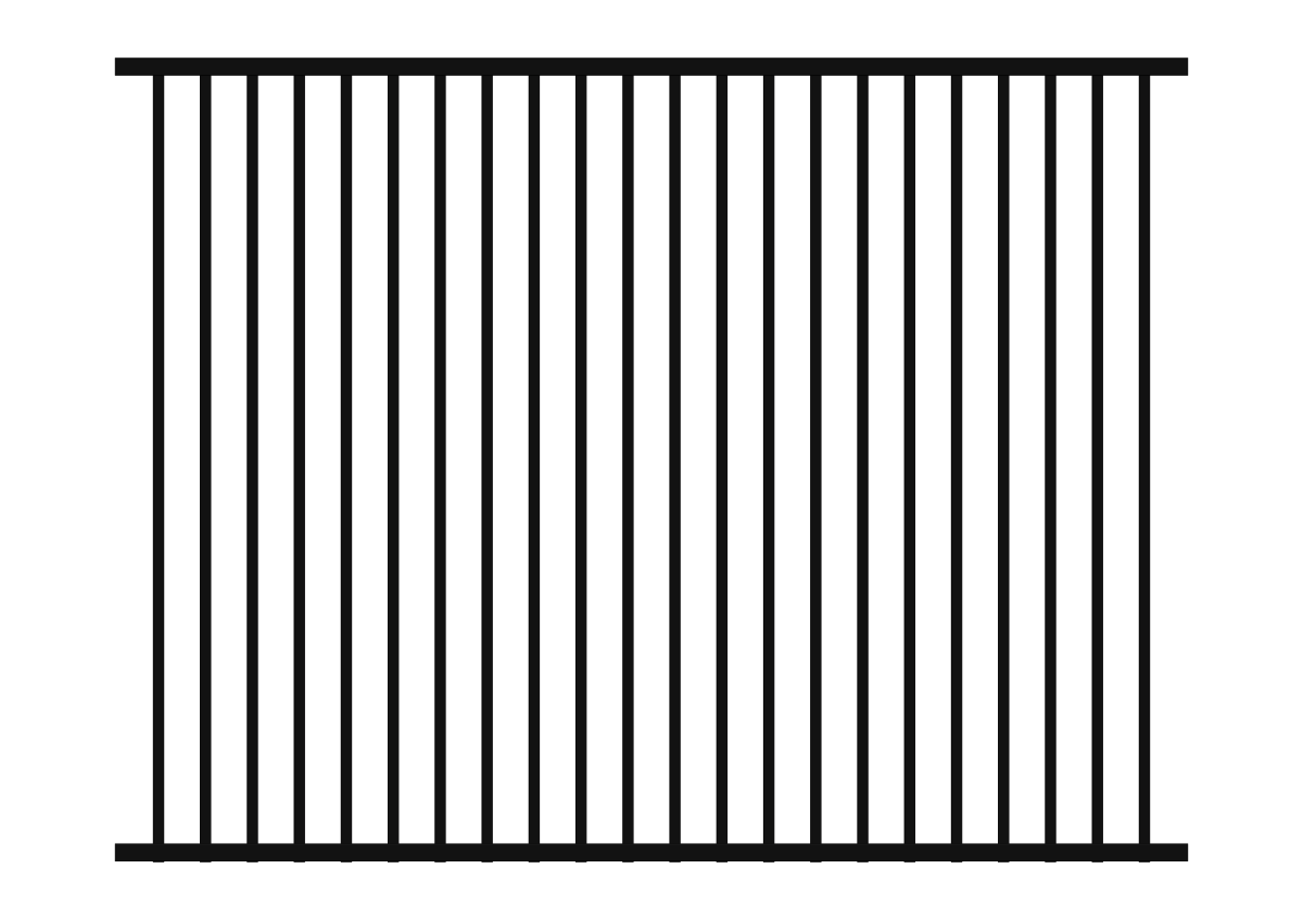 1800 x 2400 DETE - Flat Top Security Fence Panel