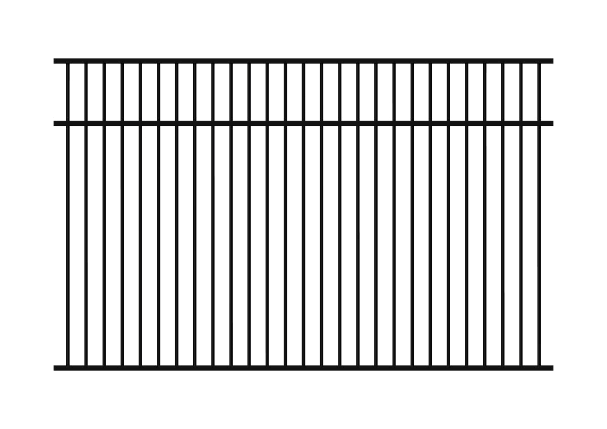 1500 x 2400 - Aluminium Flat Top Pool Fence Panel