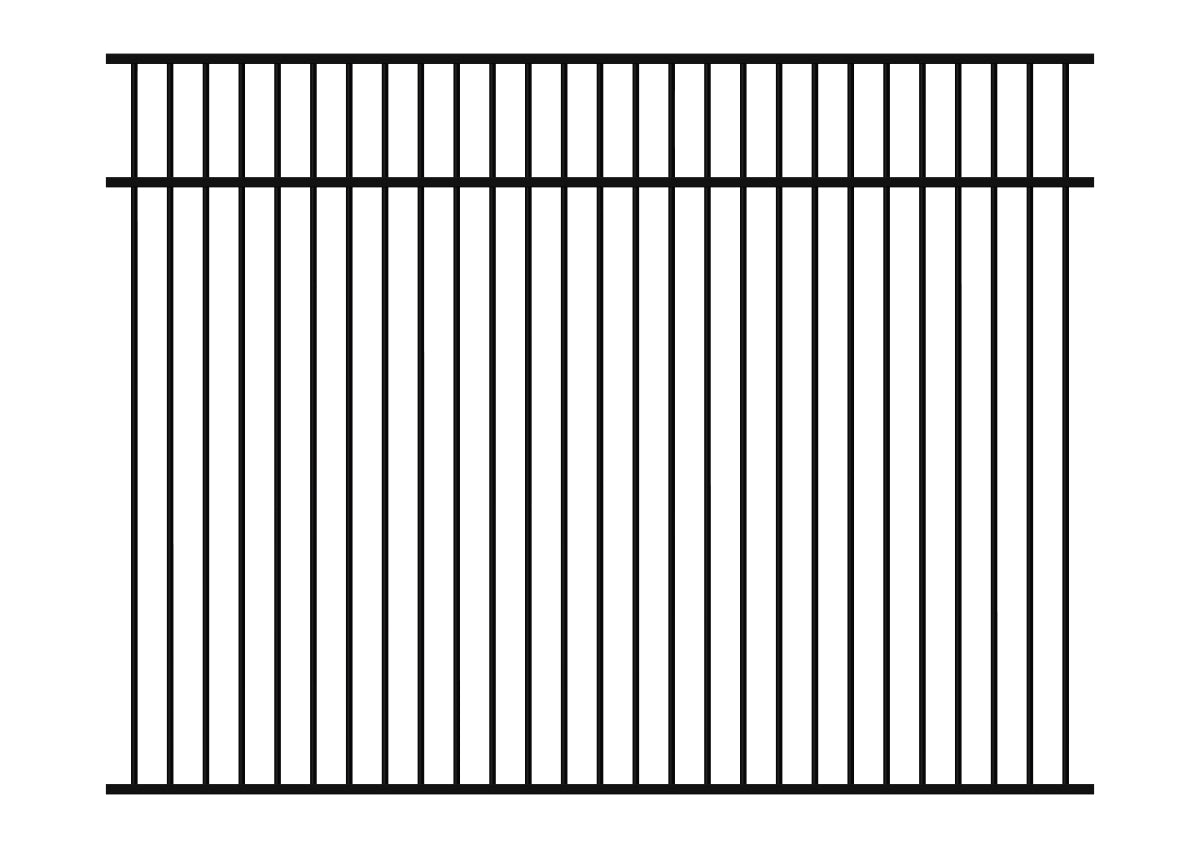 1800 x 2400 - Aluminium Flat Top Pool Fence Panel