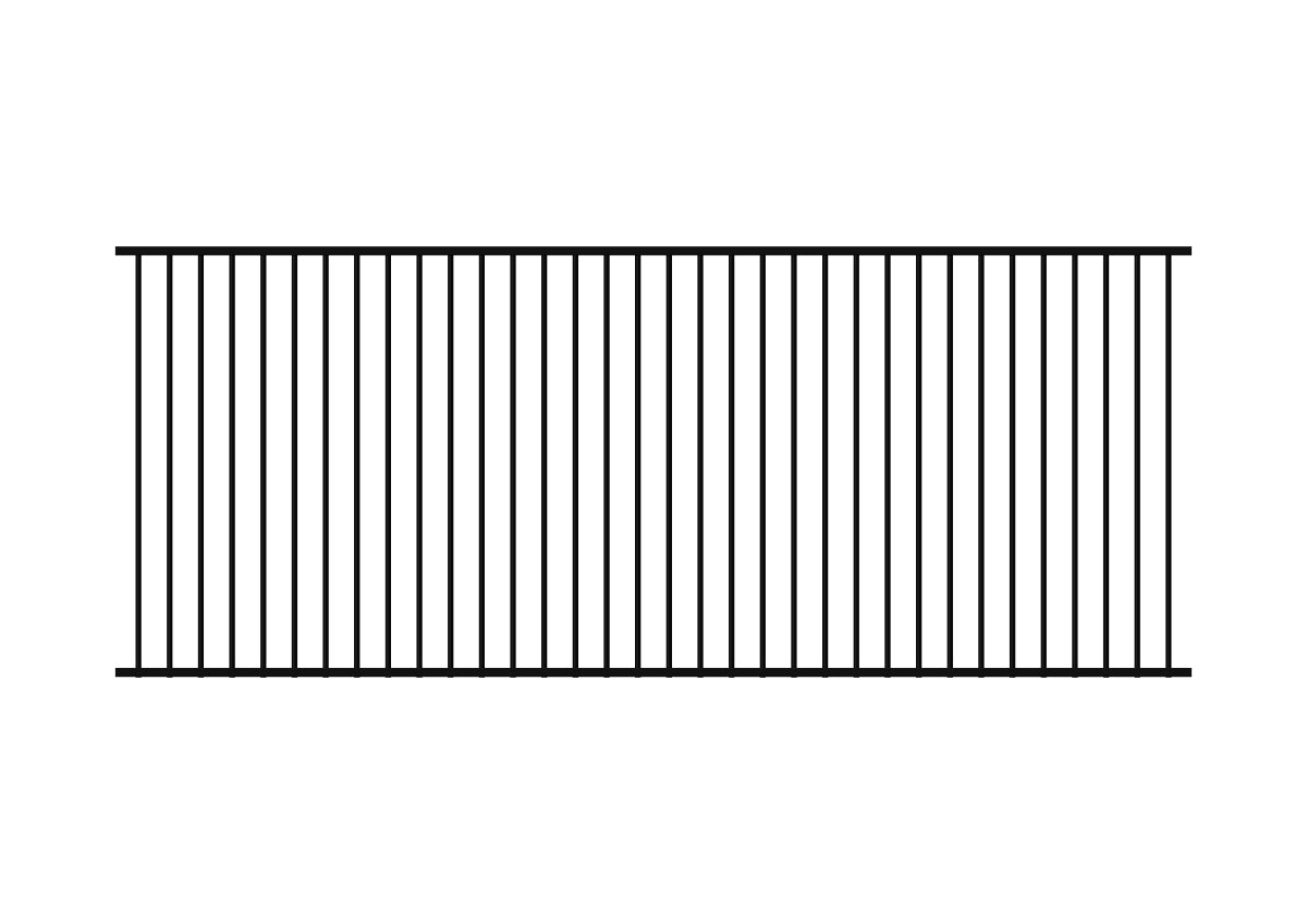 1200 x 3000 - Aluminium Flat Top Pool Fence Panel