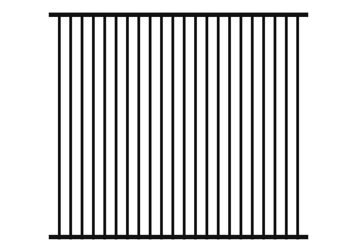 2100 x 2400 DETE - Flat Top Security Fence Panel