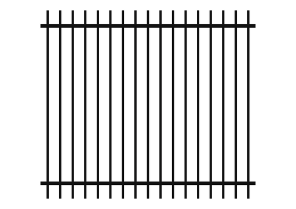 2100 x 2400 - LD Rod Top Fence Panel