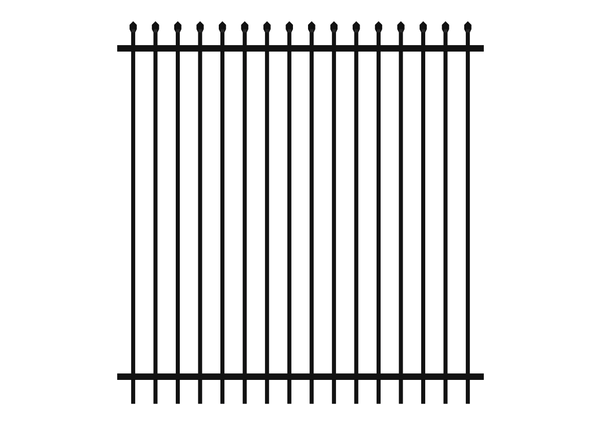 2400 x 2300 - HD Security Fence Panel