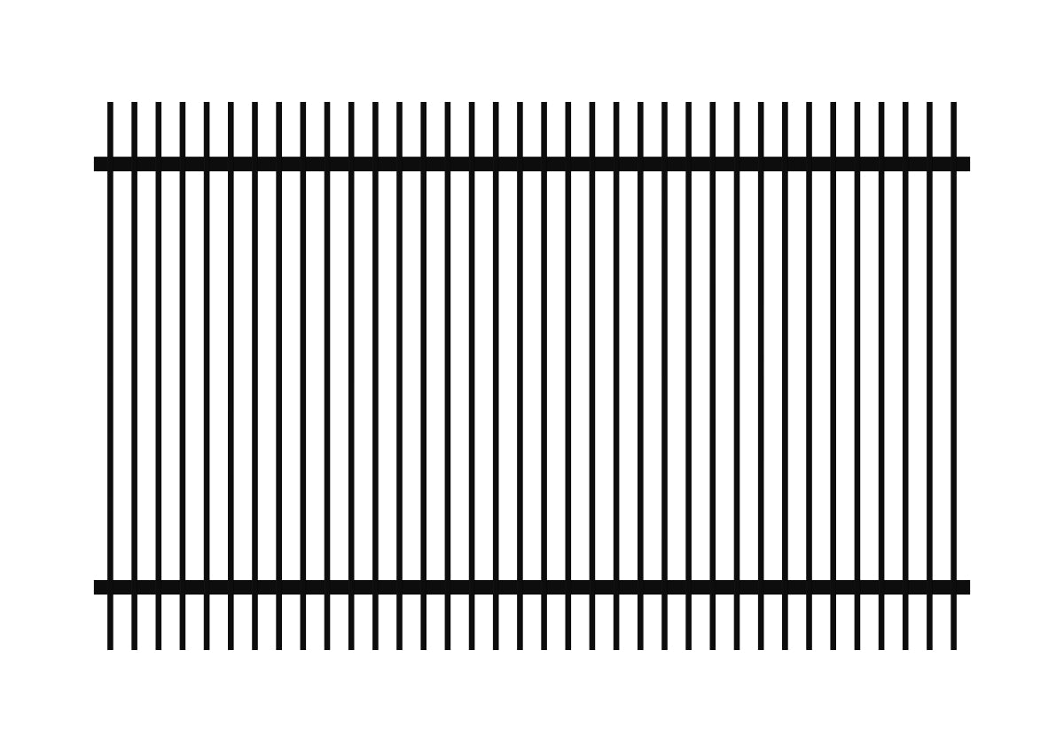 1500 x 2400 - Aluminium Blade Fence Panel (65 x 16)