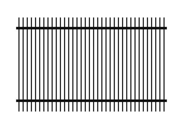 1500 x 2400 - Aluminium Blade Fence Panel (65 x 16)