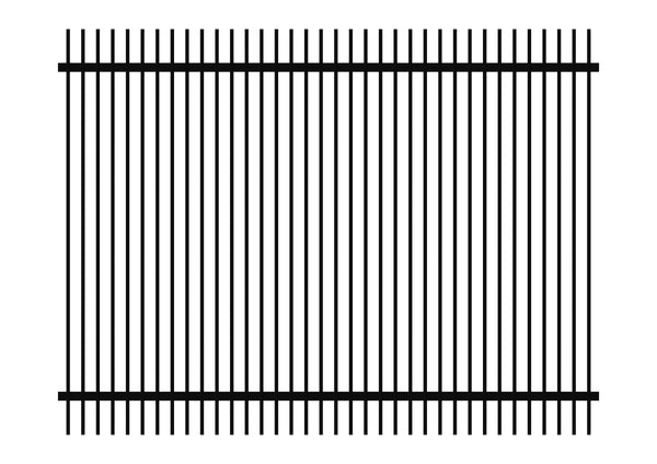 1800 x 2400 - Aluminium Blade Fence Panel (65 x 16)