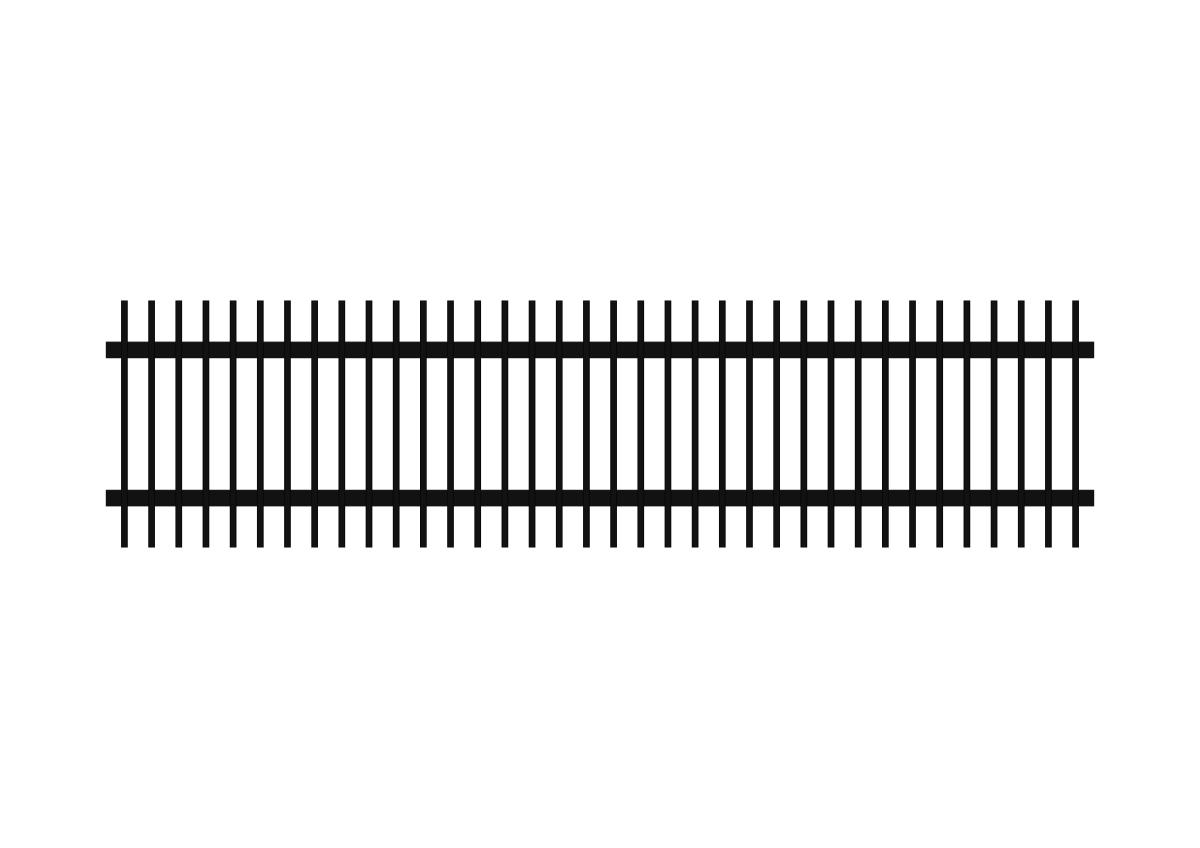 600 x 2400 - Aluminium Blade Fence Panel (65 x 16)