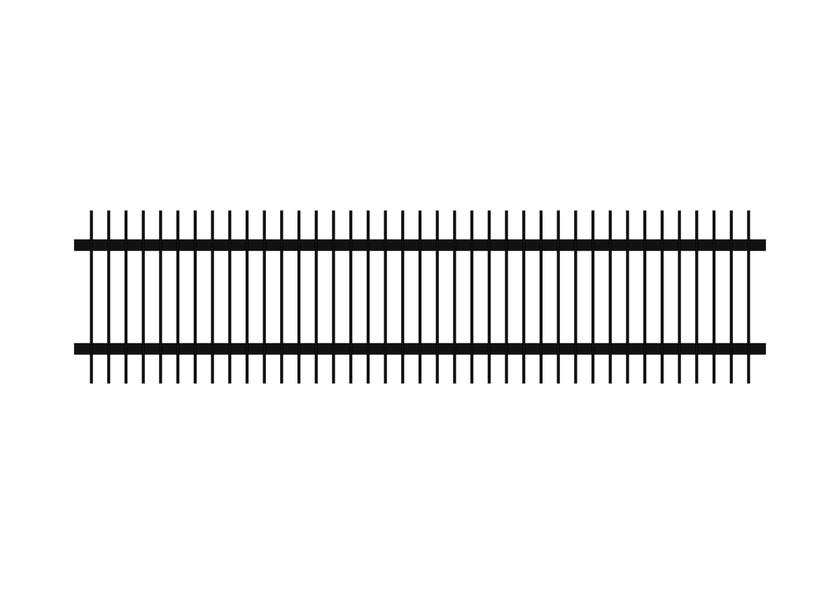 600 x 2400 - Aluminium Blade  Fence Panel (50 x 10)