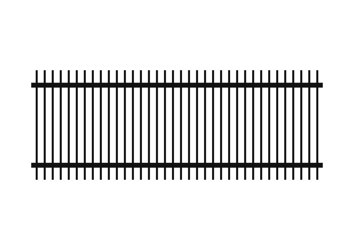 900 x 2400 - Aluminium Blade Fence Panel (65 x 16)