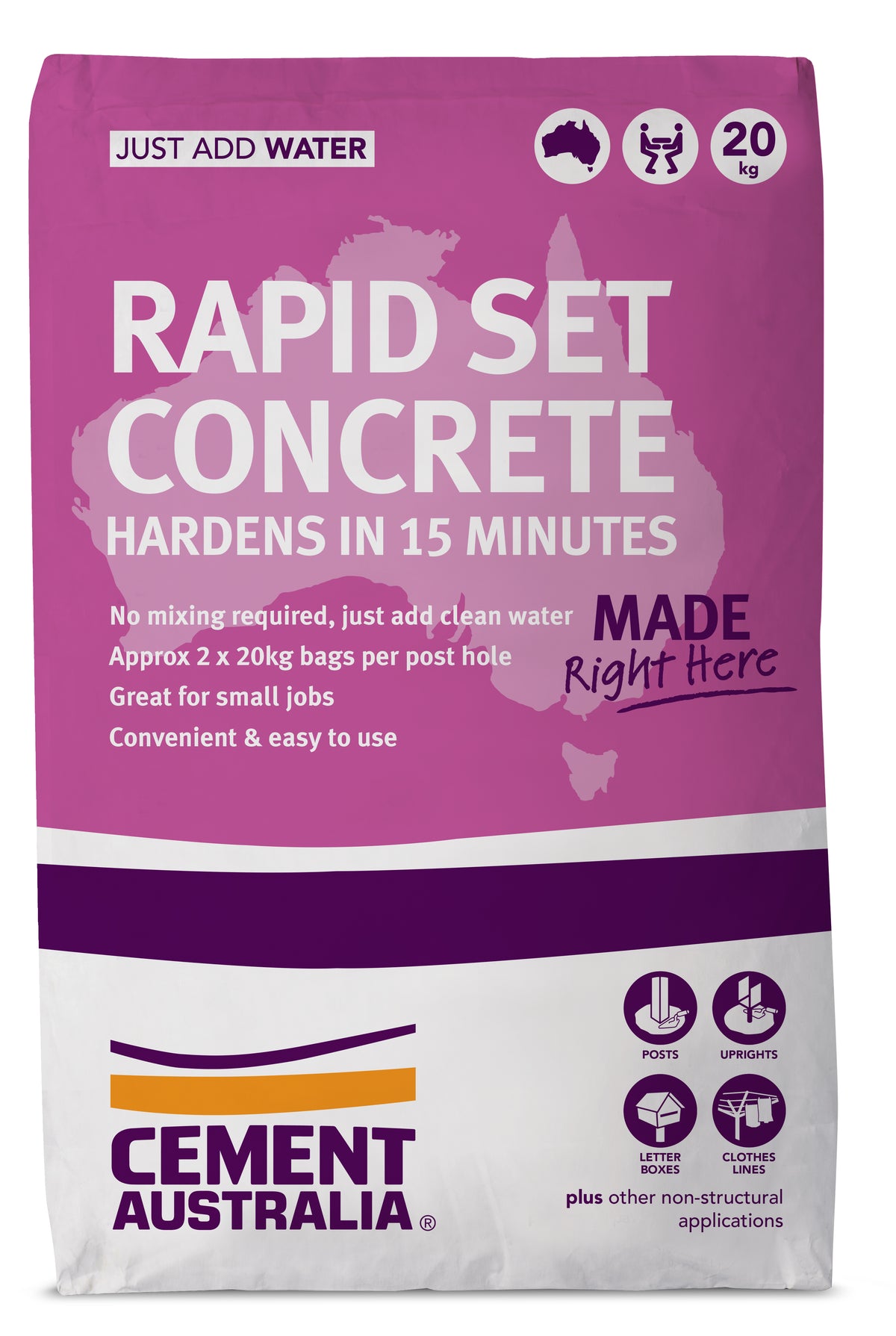 Cement Australia Rapid Set Concrete Mix - 20kg Bag
