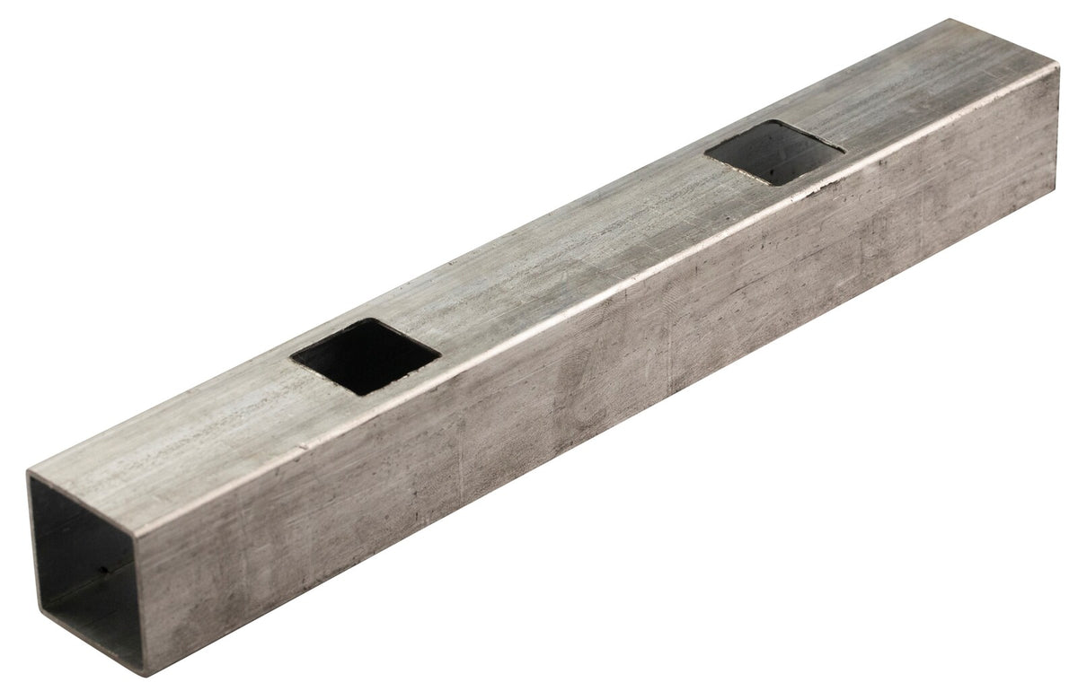 65 x 65 x 2.0 x 8000mm - Double Punch Rail for 25mm