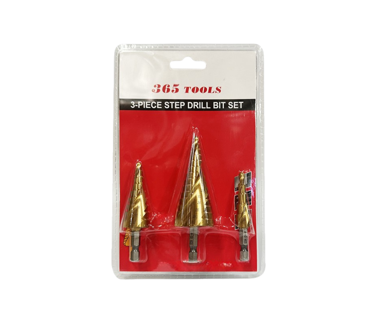 Step Drill Bit SET - 4 -12mm, 4-20mm & 4-32mm
